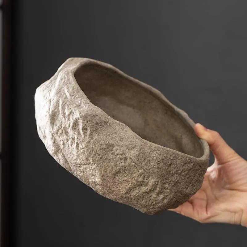 Ceramic Stone Texture Flower Pot