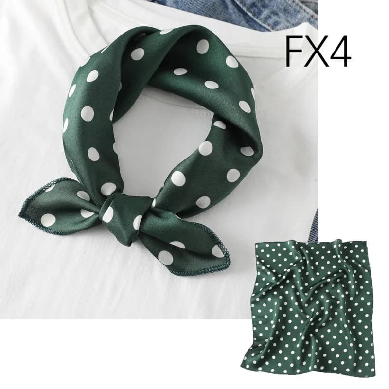 Women's Square Silk Retro Head Scarf
