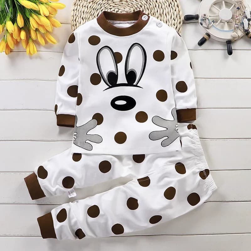 Kids Cotton Pajama Sets Autumn Winter