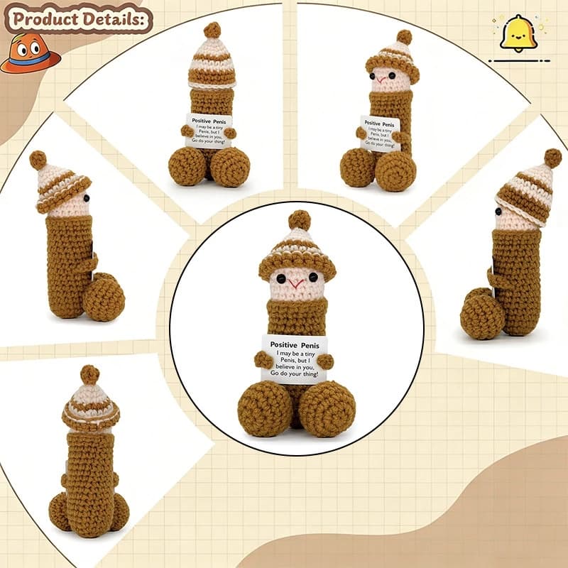 Crocheted Emoticon Desk Ornament