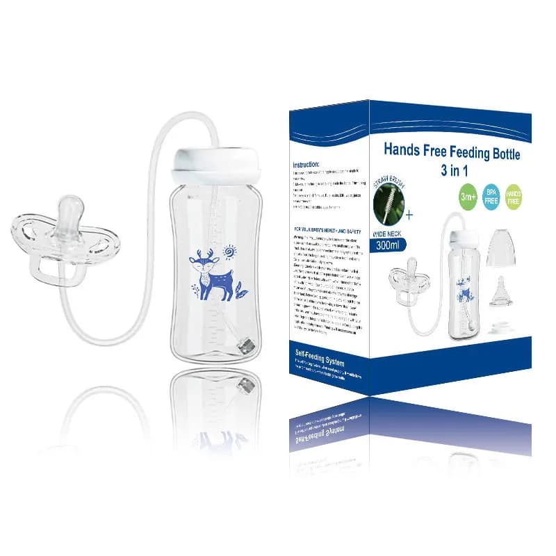 Baby Bottle with Straw Anti-Choke Design