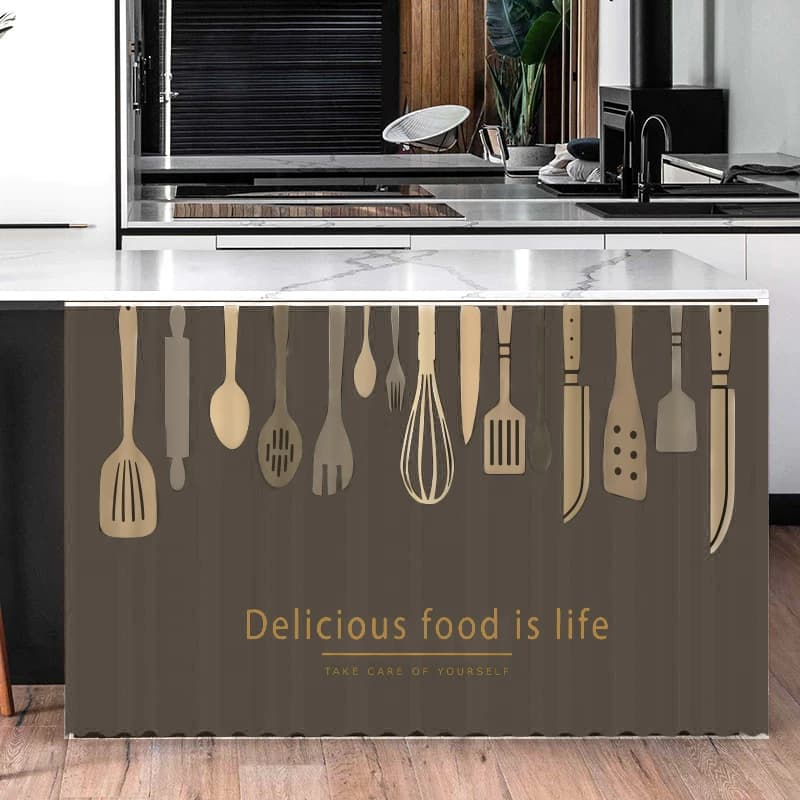 Self-Adhesive Kitchen Cabinet Half Curtain