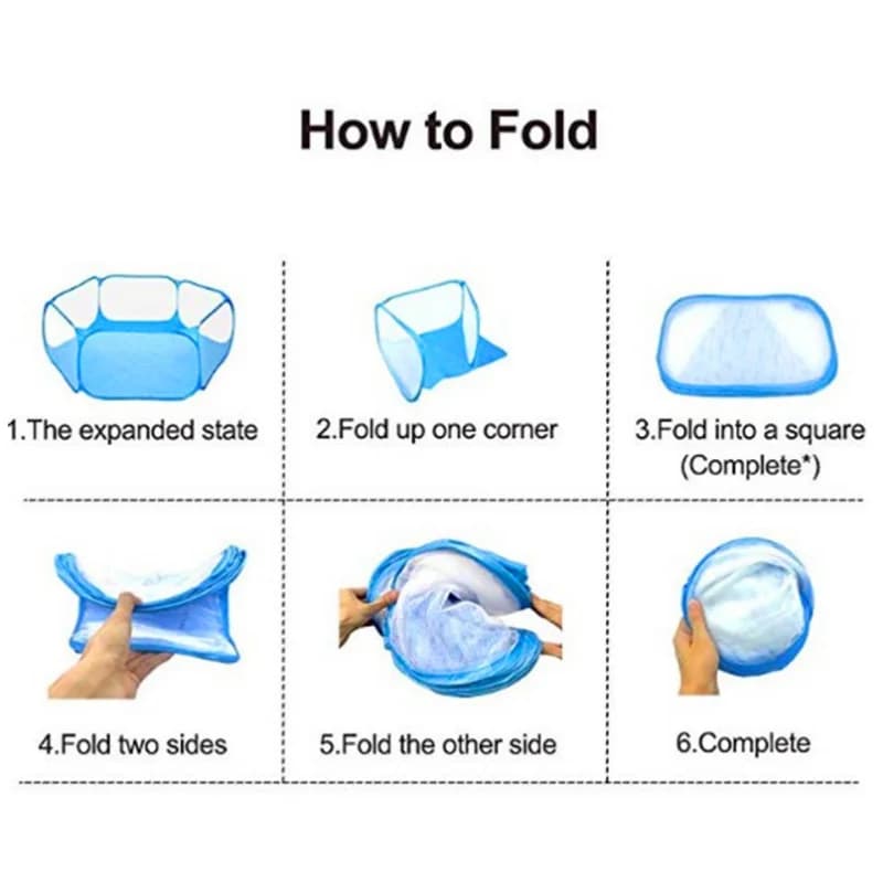 Foldable Cat Maternity Playpen Open Pet Play Transparent Pet Cage Yard Fence for Dog Cat Rabbit Guinea Pig Indoor Outdoor