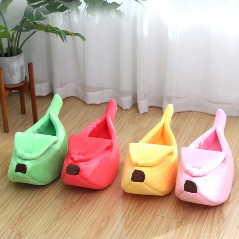 Banana-Shaped Cat Bed House