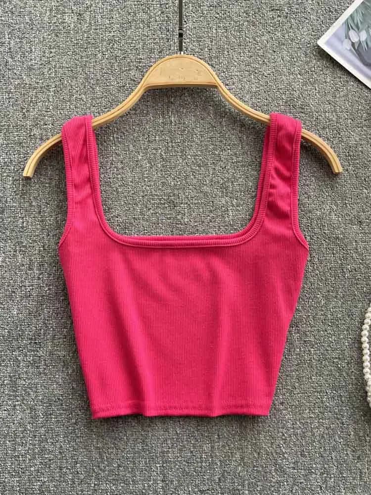Women's Backless Y2K Crop Tank Top