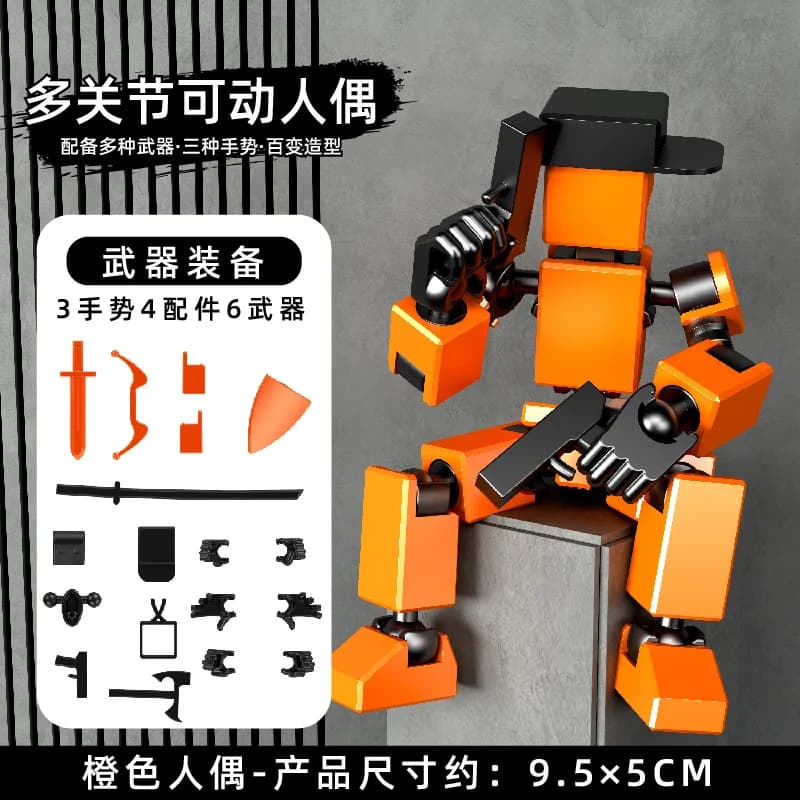 13-Piece Robot Action Figure Set with Accessories