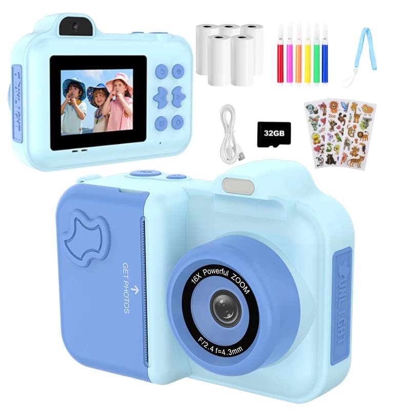 Kids Instant Print Camera with Dual Lens