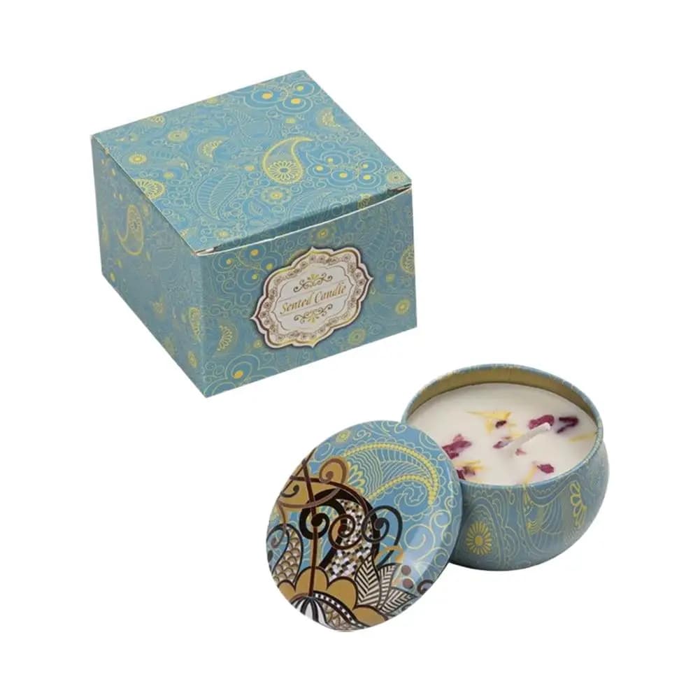 Soy Wax Scented Candle with Dried Flowers