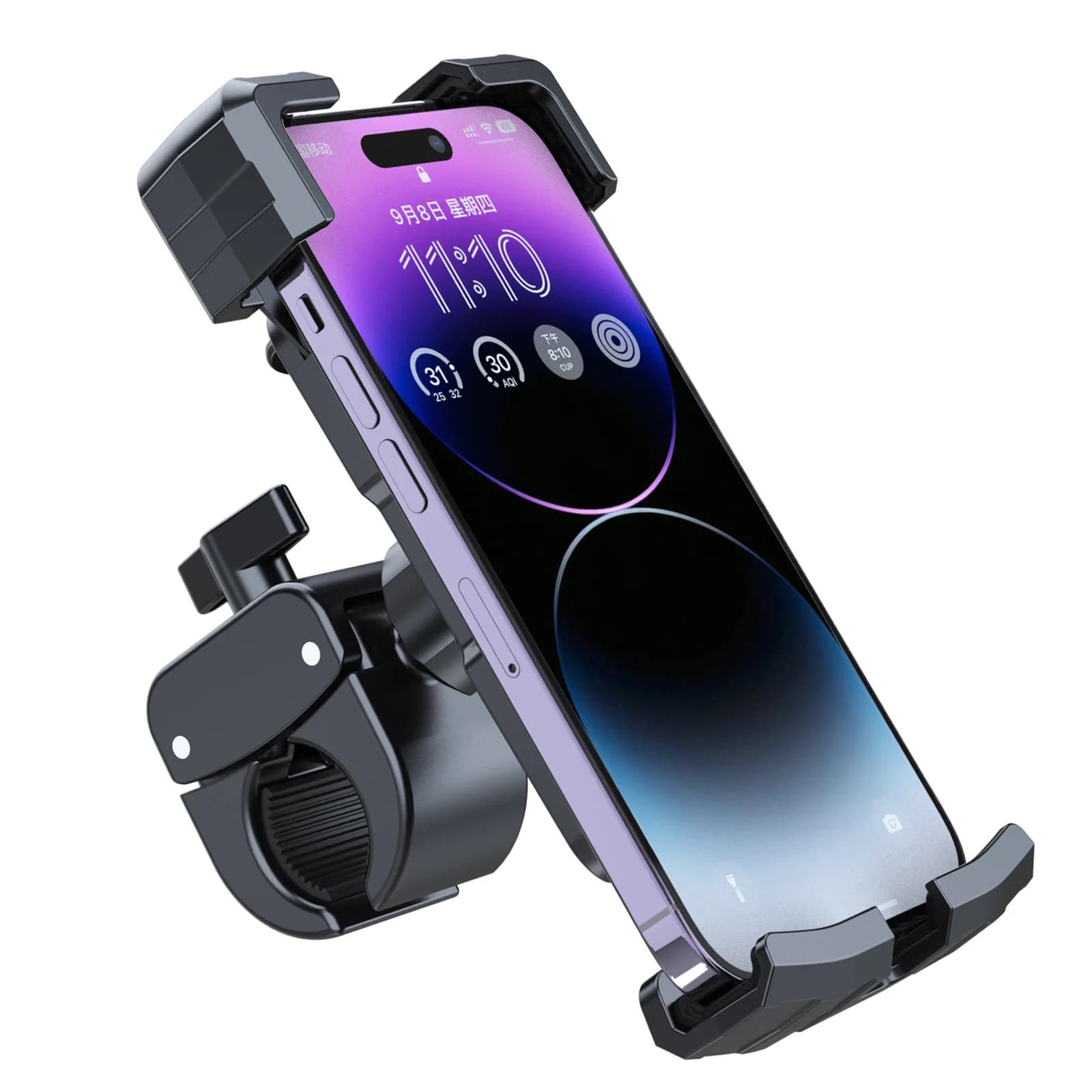 Motorcycle Phone Mount, Bike Phone Holder for Bicycle,Handlebar Phone Mount, Compatible with iPhone, Samsung All Cellphone