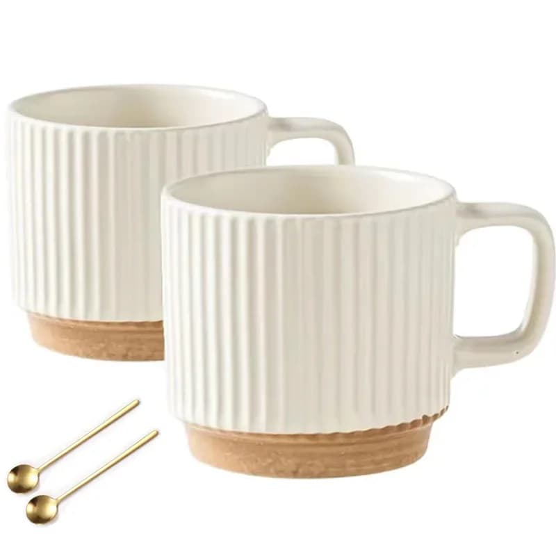 Ceramic Coffee Mugs Set of 2