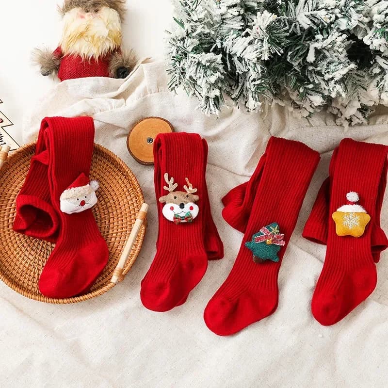 Girls Red Tights Toddler Long Socks