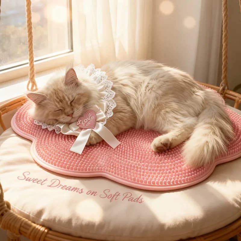 2-in-1 Cat Grooming Brush Mat and Pet Bed