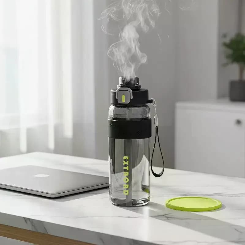 Sports Water Bottle with Straw and Direct Drinking