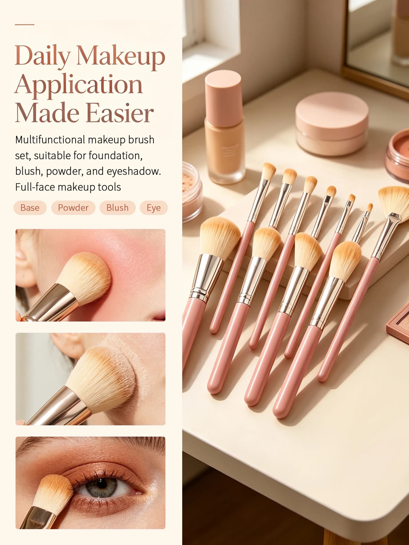Soft Fluffy Professional Makeup Brush Set