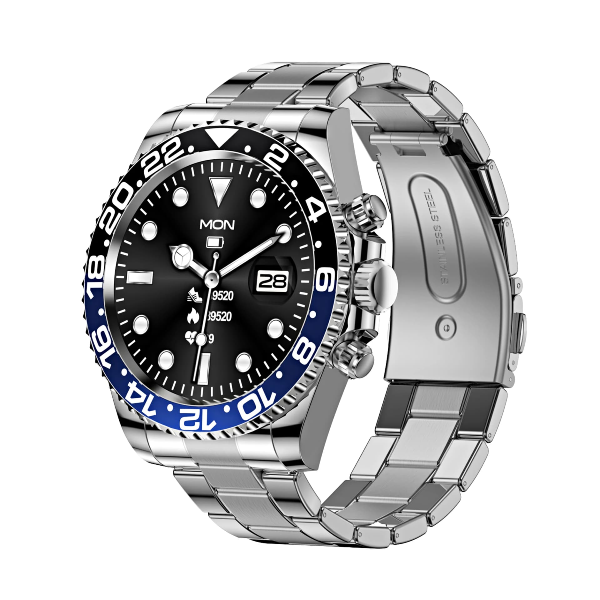 The 2025 new smart watch supports Bluetooth calls, health monitoring, stainless steel body, rugged and durable