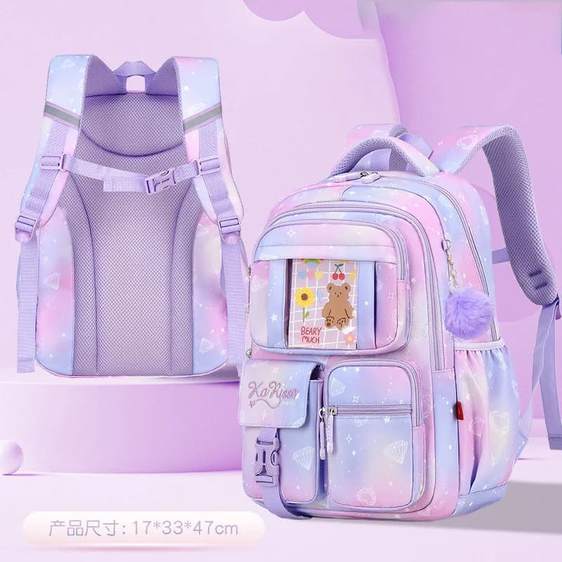 Lightweight Water Resistant School Backpack for Girls