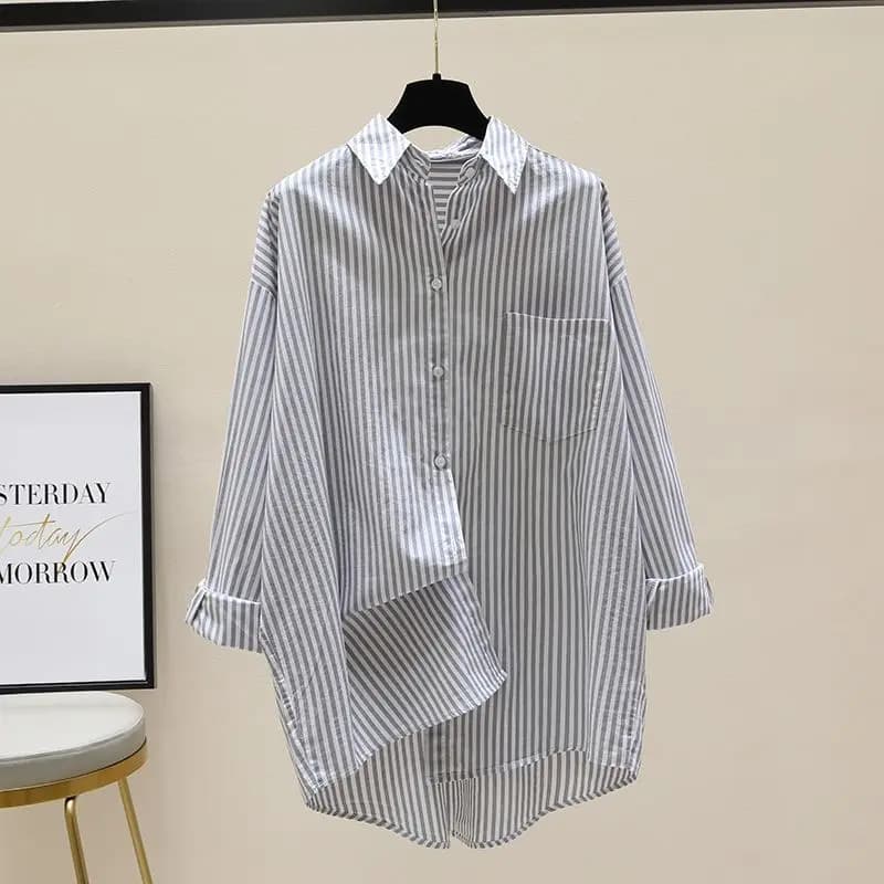 Striped Long Sleeve Blouse Women