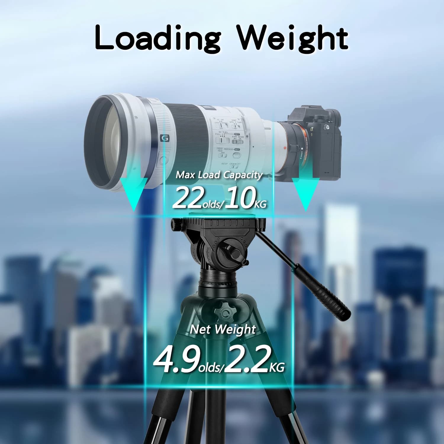 Heavy Duty Video Tripod with Fluid Head
