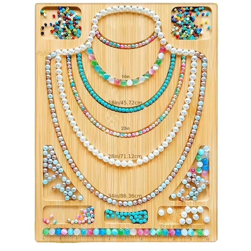 Bamboo Bead Design Board With Display Tray