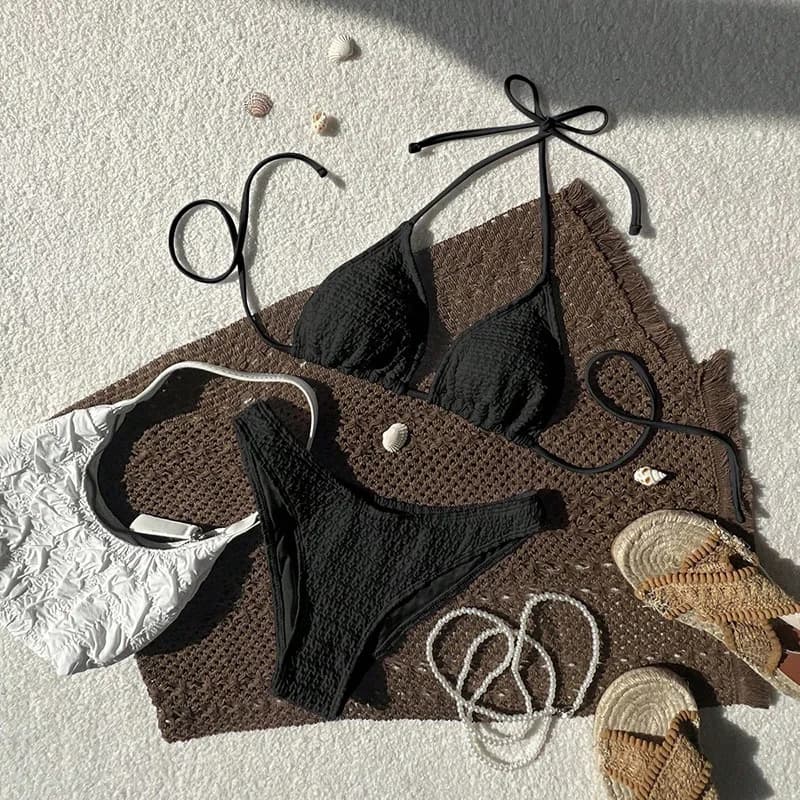 Women's Bandeau Triangle Bikini Swimsuit Set