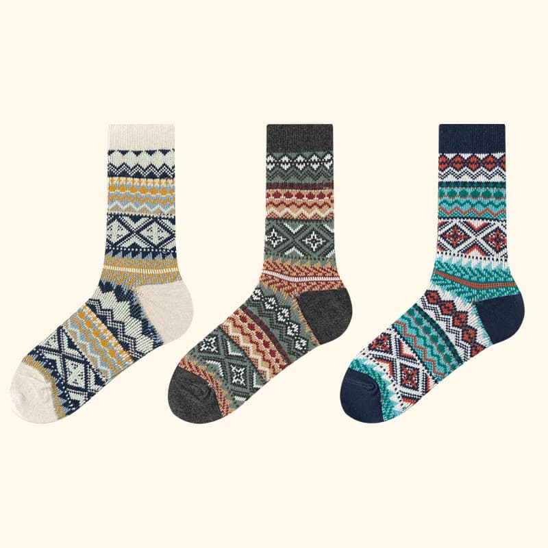 Men's Colorful Crew Socks, 3-Pair Pack