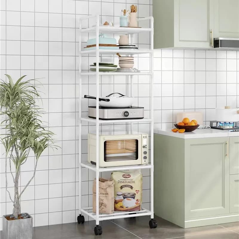 Multi-Level Kitchen Storage Cart for Household Organization