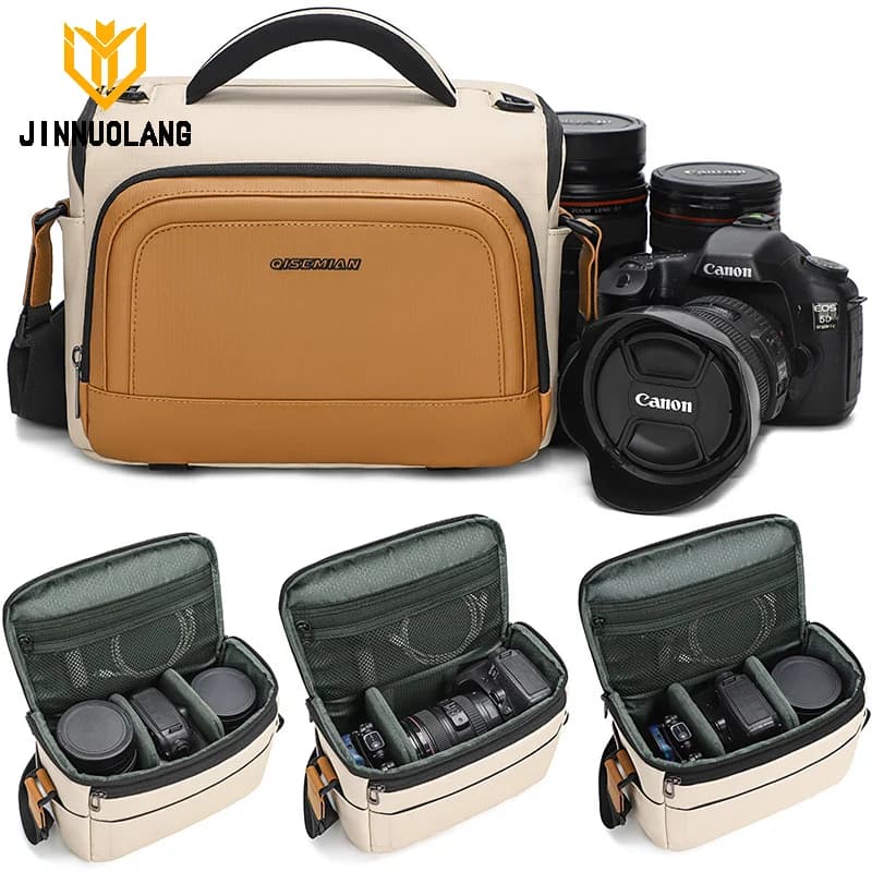 Waterproof Camera Shoulder Bag with Detachable Partitions