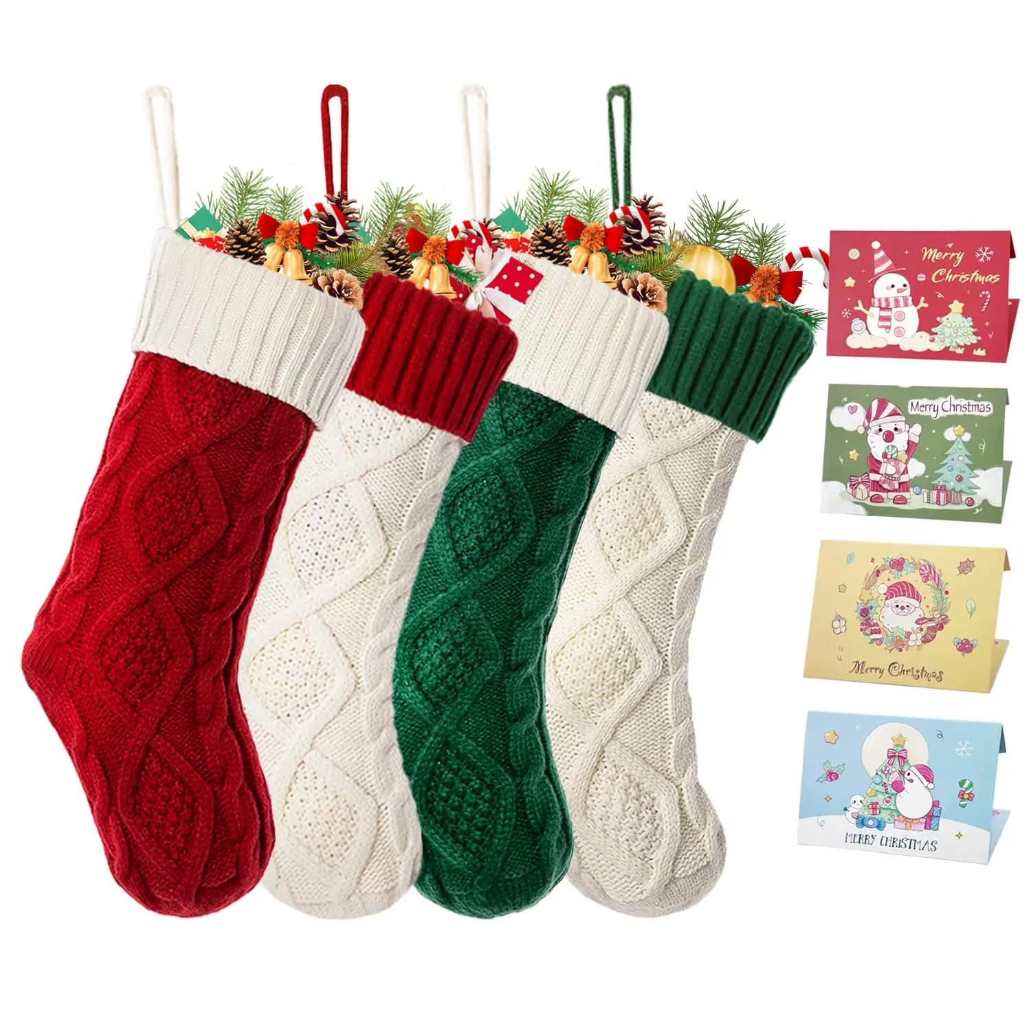 Large Knitted Christmas Stocking