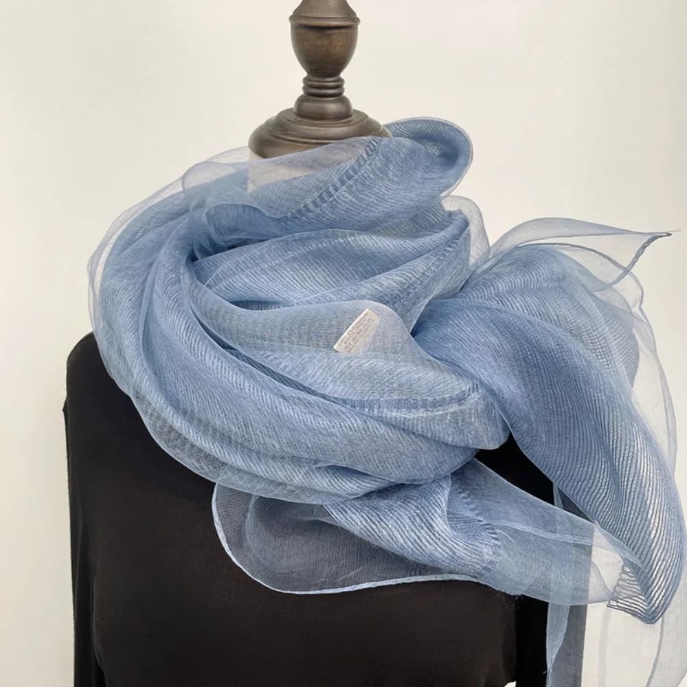 Mulberry Silk Blend Double Layer Scarf