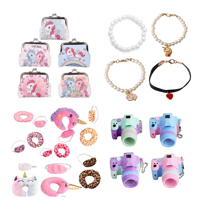 Doll Accessories Set with Necklace and Camera