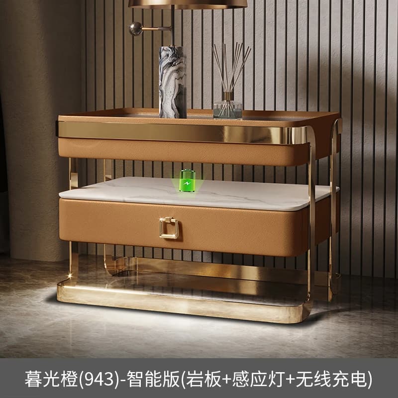 Aesthetic Simple Nightstand Modern Bedside Nordic Storage Nightstand Floor Luxury Mesita De Noche Dormitorio Home Furniture