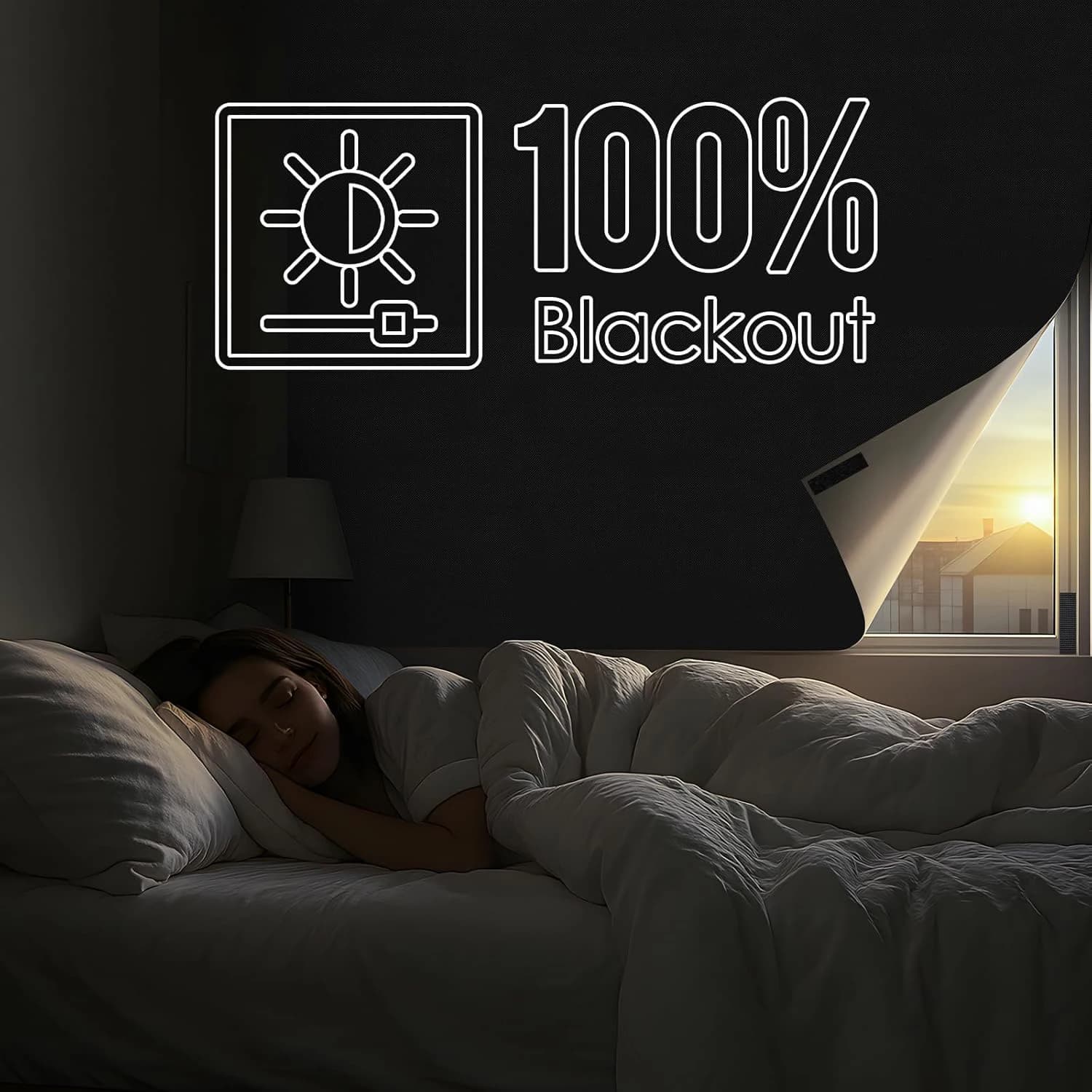 Blackout Curtains Self-Adhesive Portable