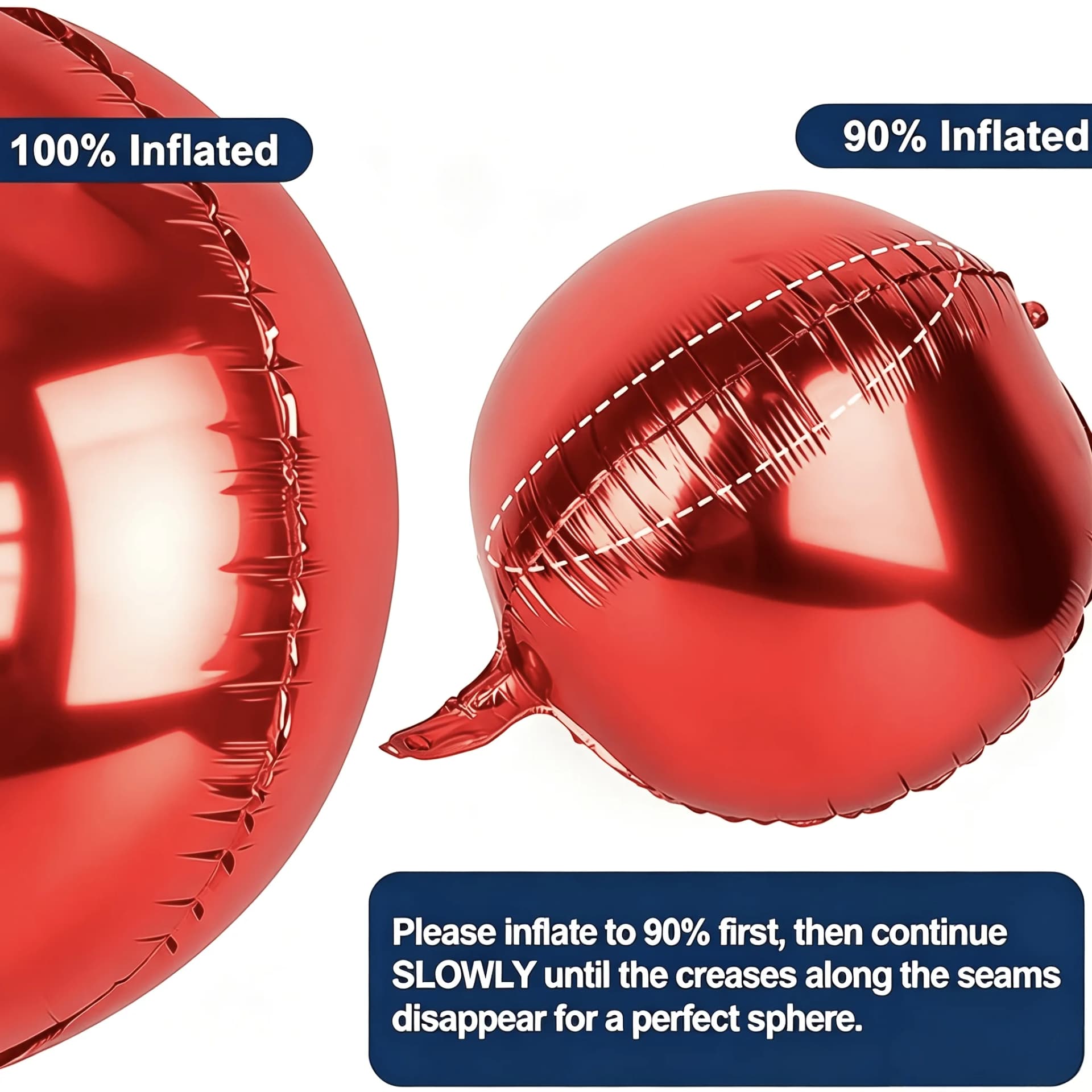 4D Ball Rain Streamer Balloons Red 8-Pack