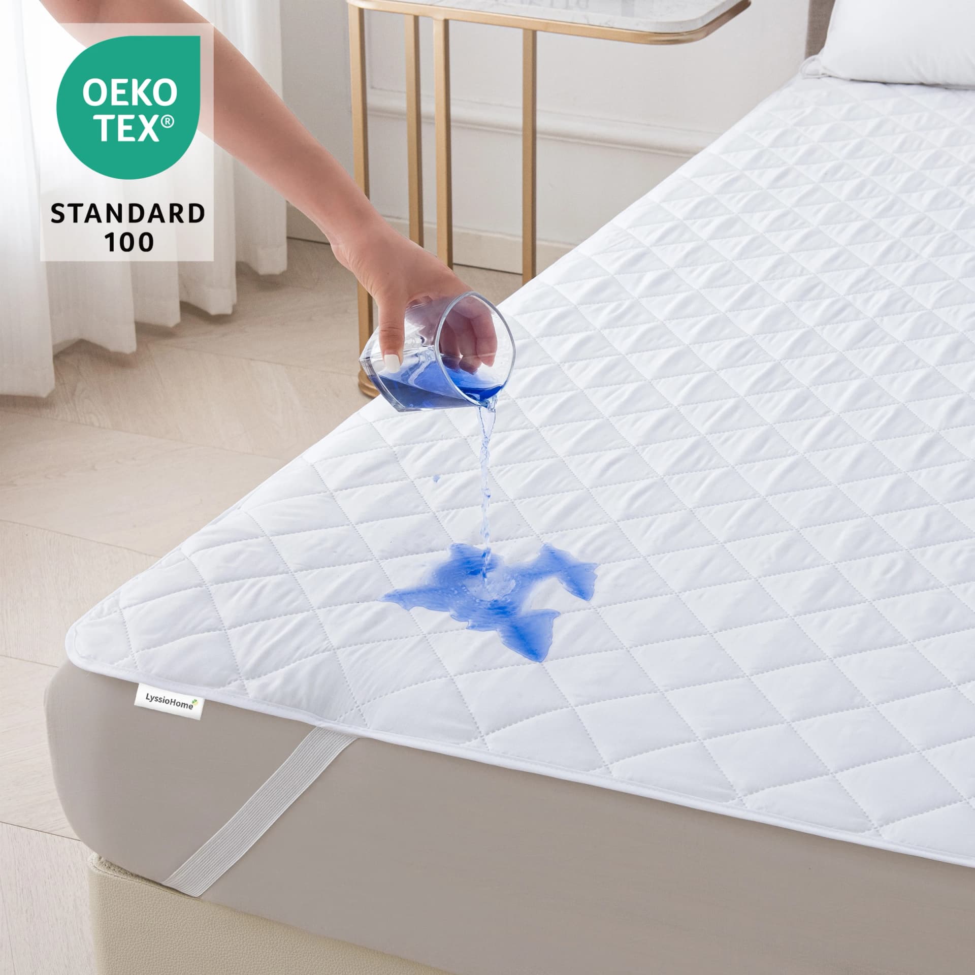 Waterproof Mattress Protector with Elastic Straps