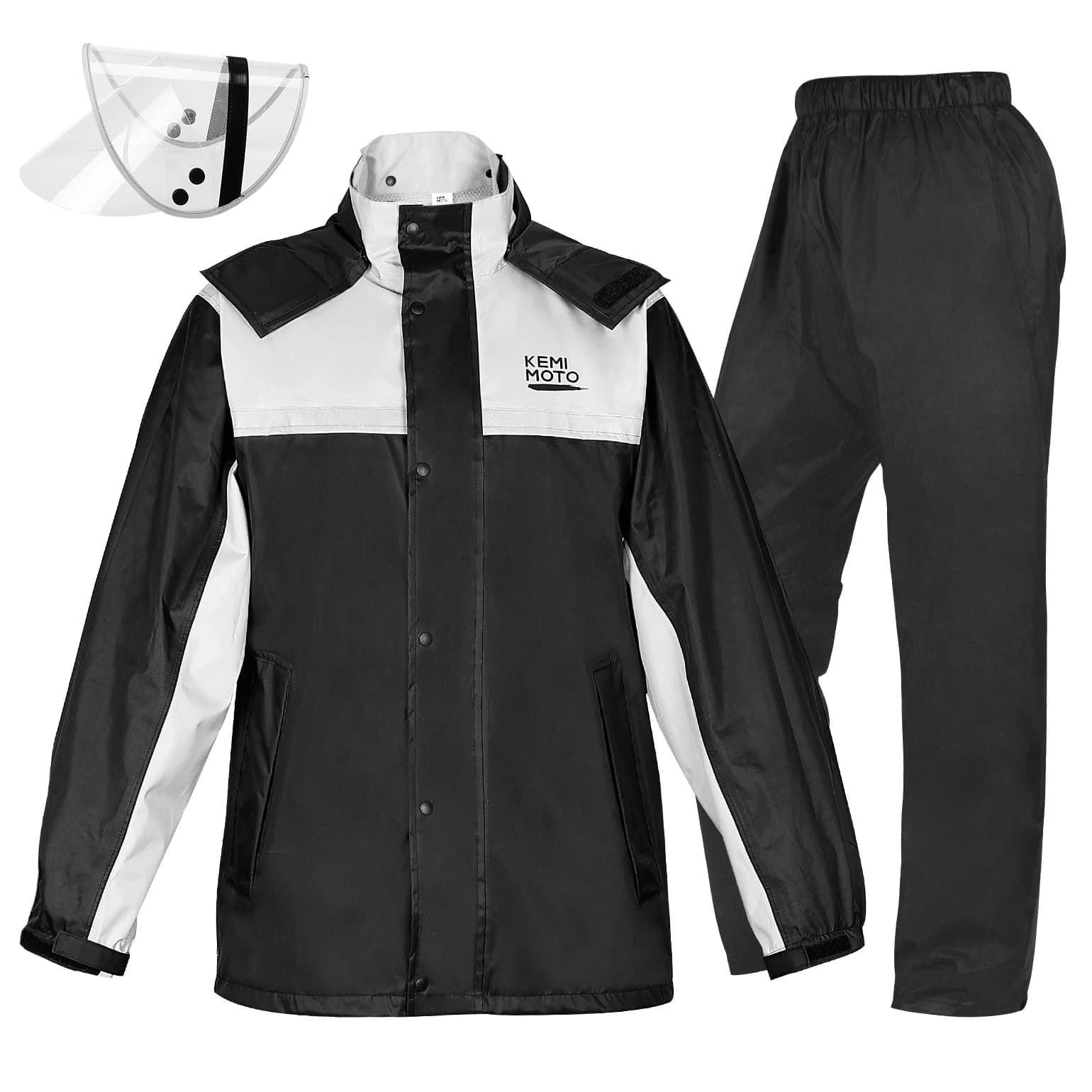 Men's Waterproof Rain Suit with Reflective Strips