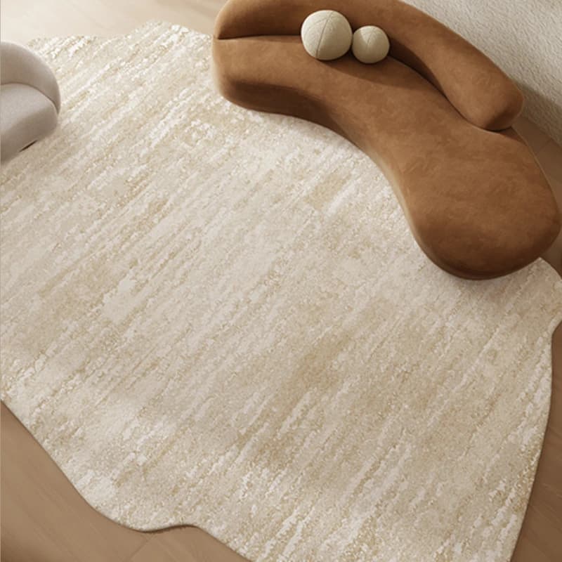 Irregular Shapes Plush Bedroom Rug