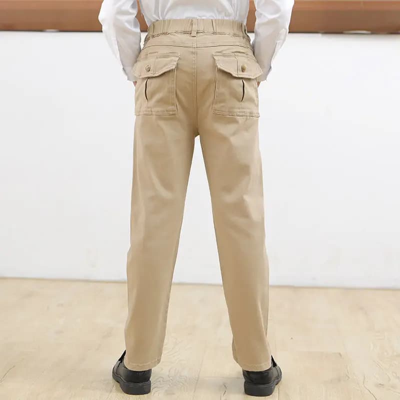 Kids Khaki School Uniform Pants