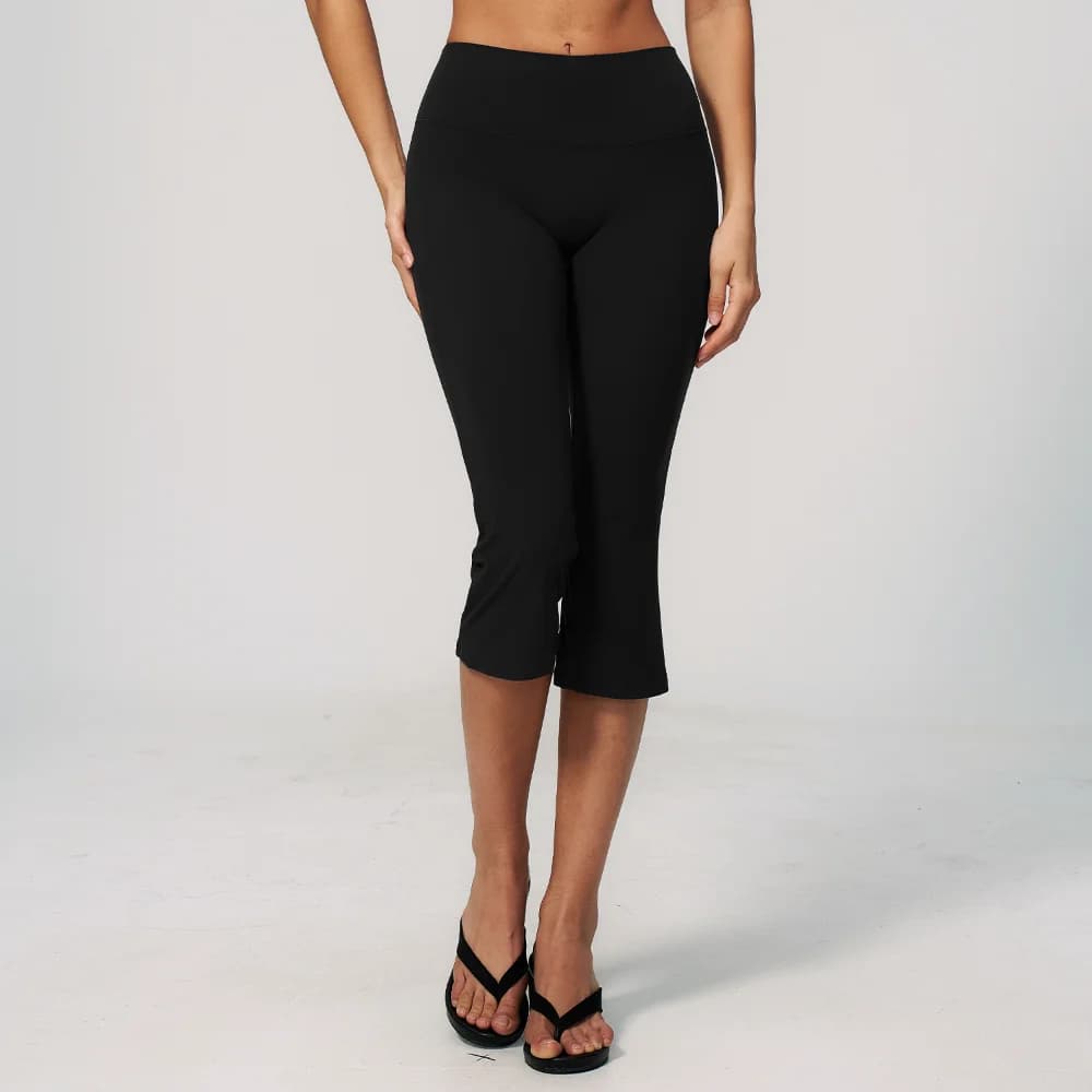 High-Waist Wide-Leg Yoga Capri Pants