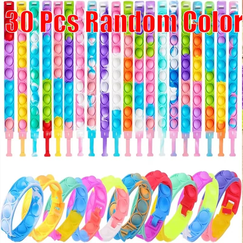 Pop Fidget Bracelets Bulk Party Favors