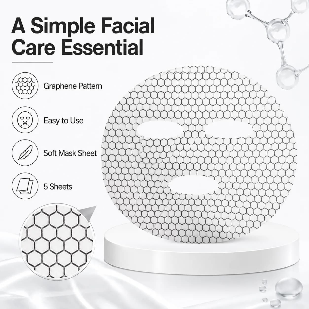 Graphene Pattern Facial Mask Sheets