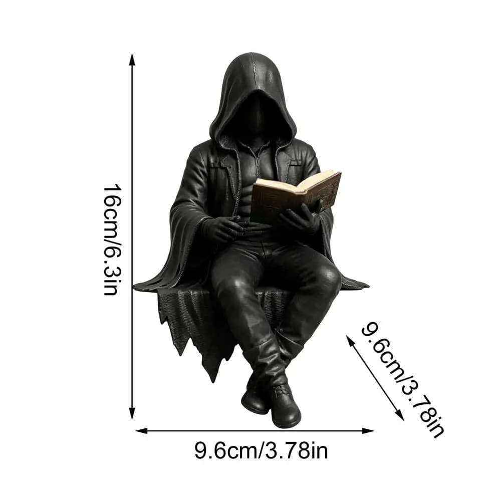 Spooky Goth Statue Figurine Bookshelf Decor