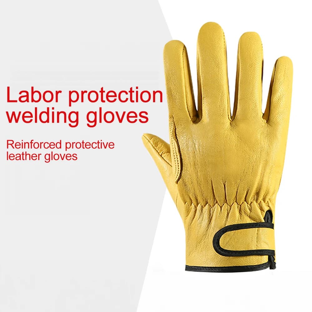 Leather Work Gloves for Welding and Labor