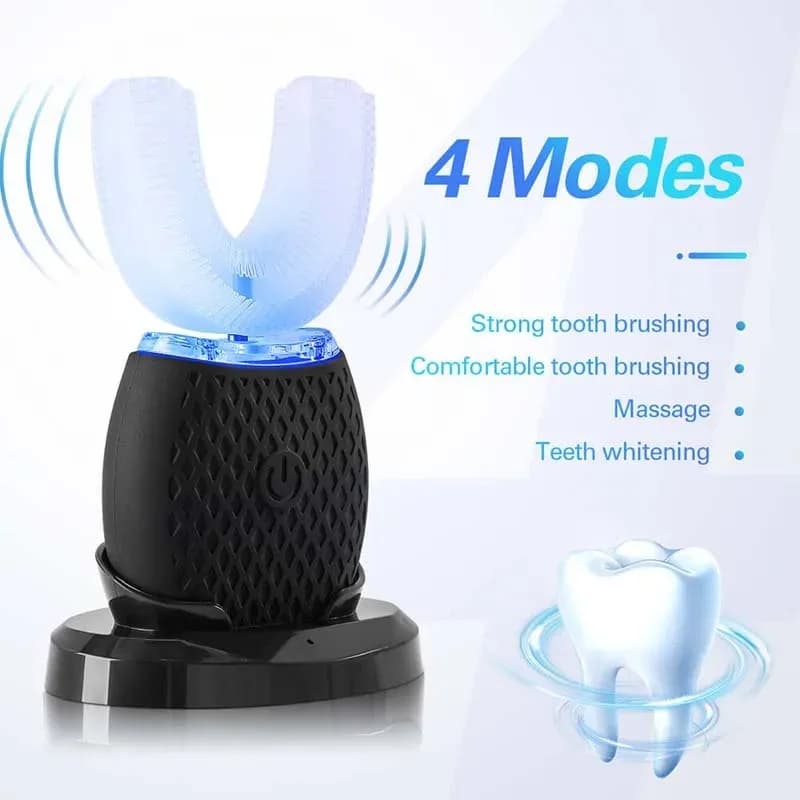 Electric Sonic Toothbrush USB Rechargeable U-Shaped