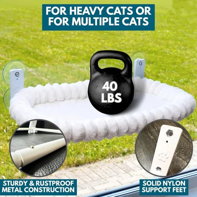 Foldable Cat Window Perch with Suction Cups