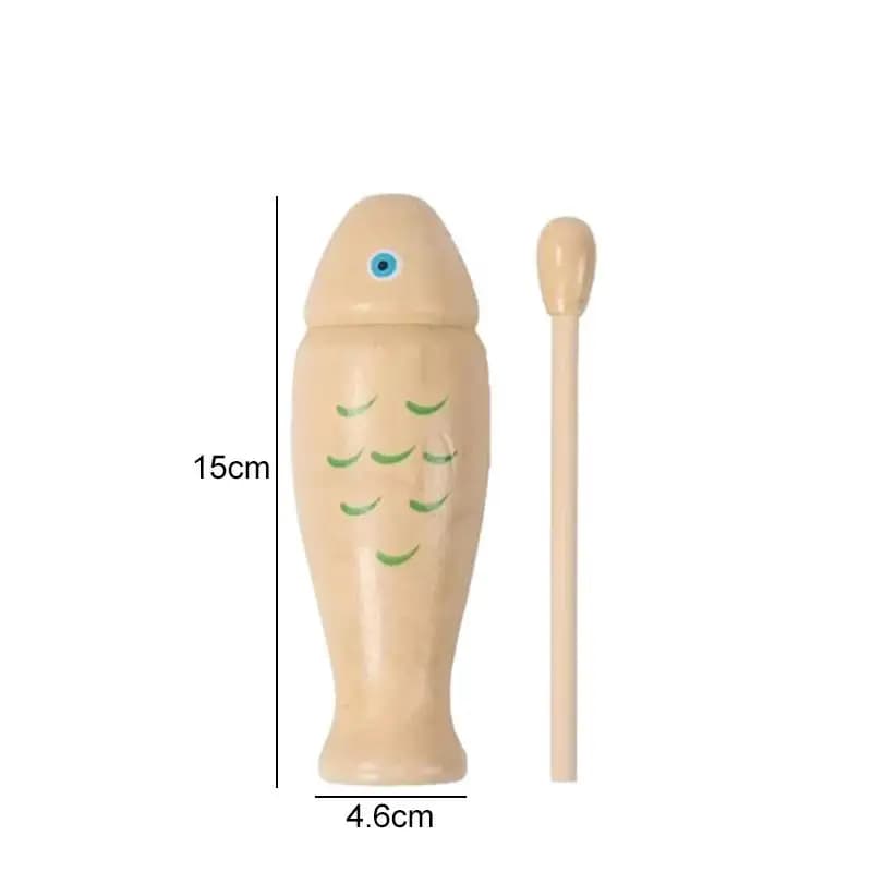 Wooden Percussion Fish Toy With Mallet