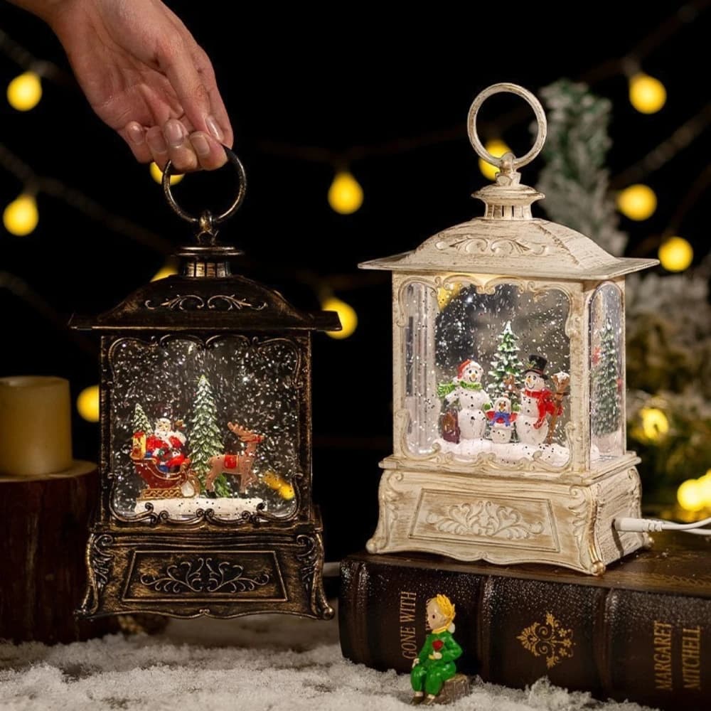 Crystal Ball Music Box Christmas Ornament