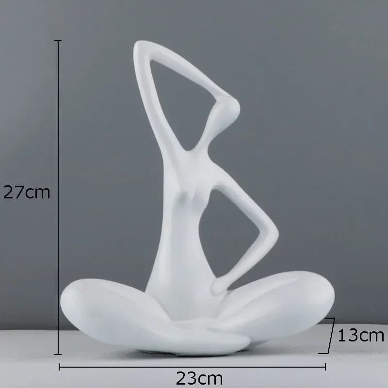 Yoga Figures Statue Abstract Artwork Ornaments Desk Decoration Minimalist Yoga Character Resin Sculpture Modern Home Decor