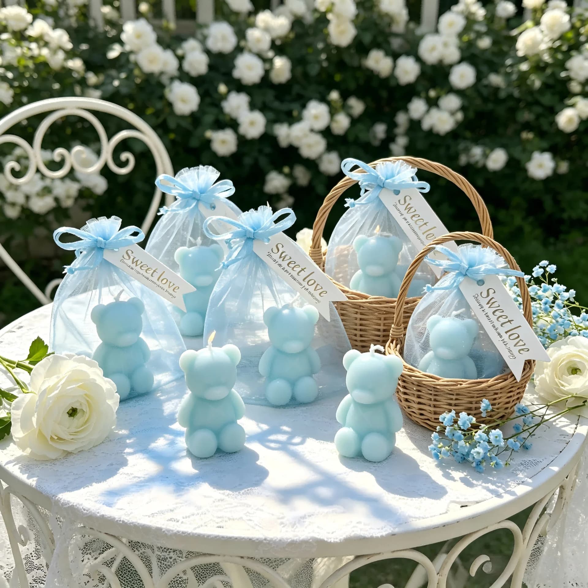 Blue Bear Candle Souvenir Kits (10 Sets)