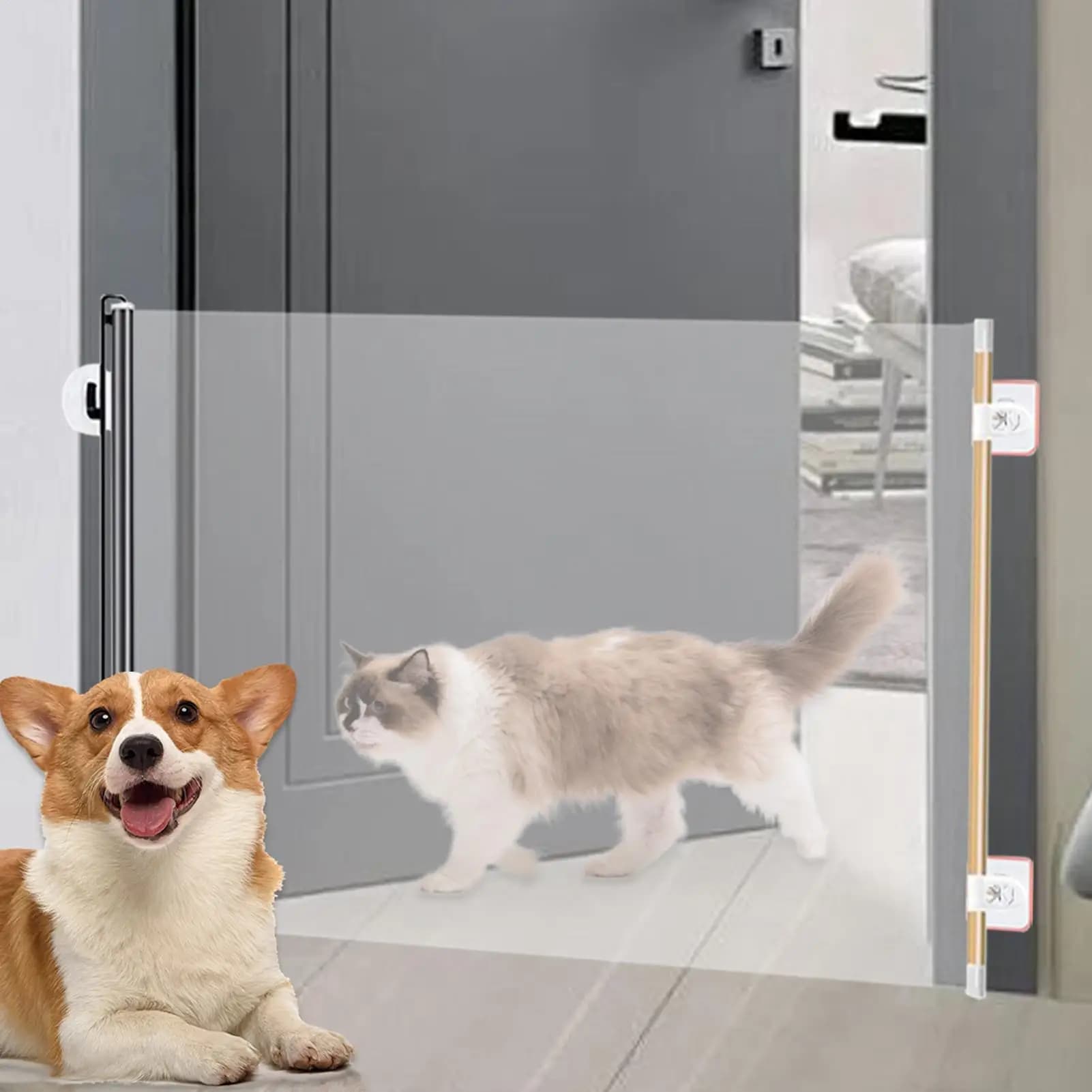 Retractable Mesh Pet Gate