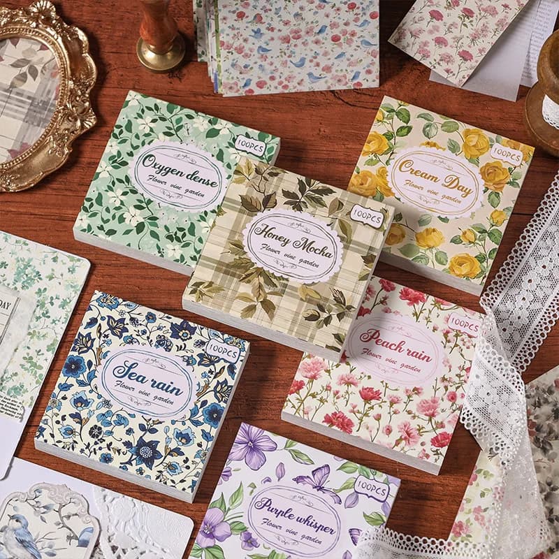 Vintage Floral Decorative Paper Sheets
